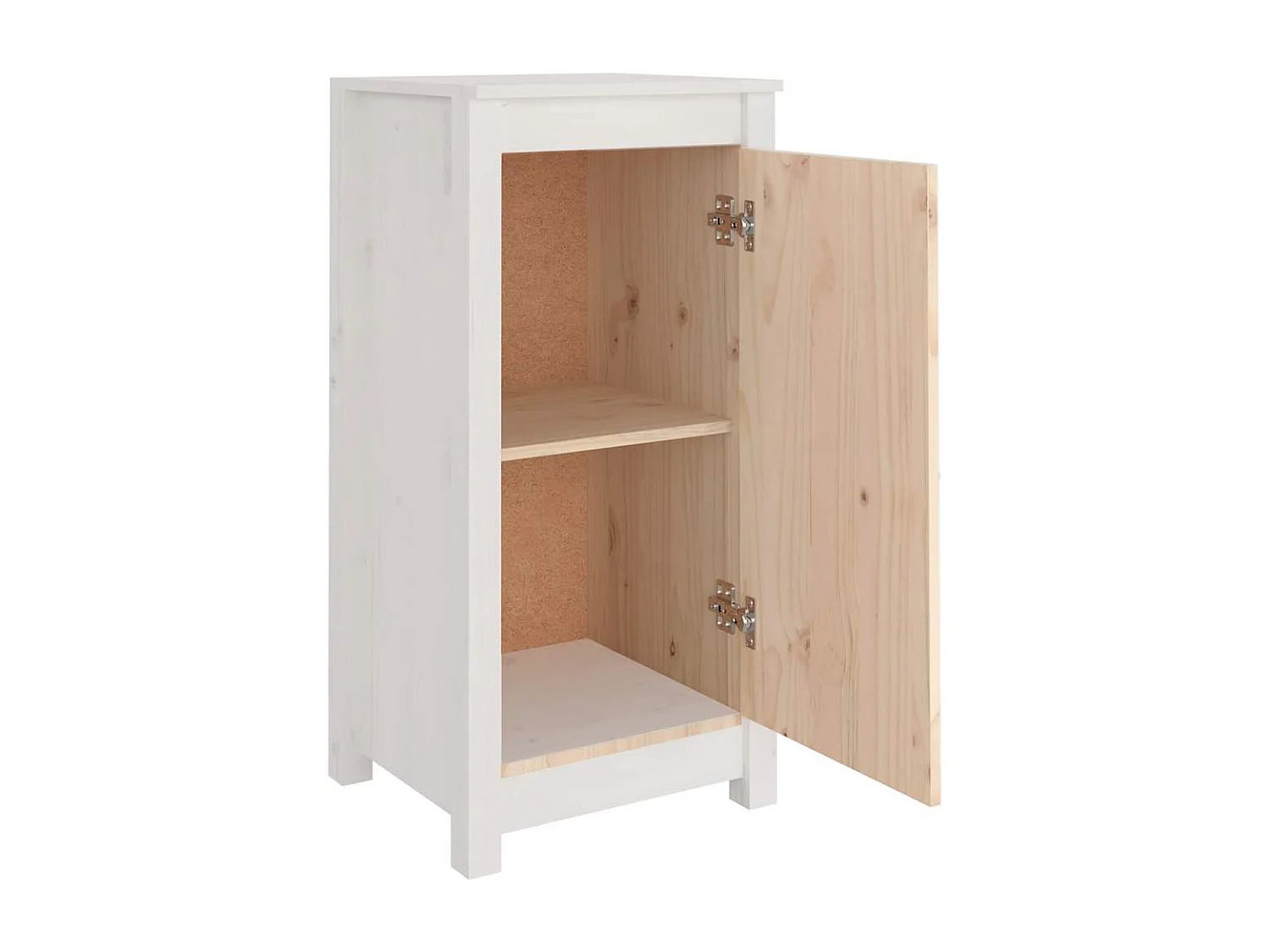 Sideboards 2 Stk. Weiß 39x35x80 cm Massivholz Kiefer
