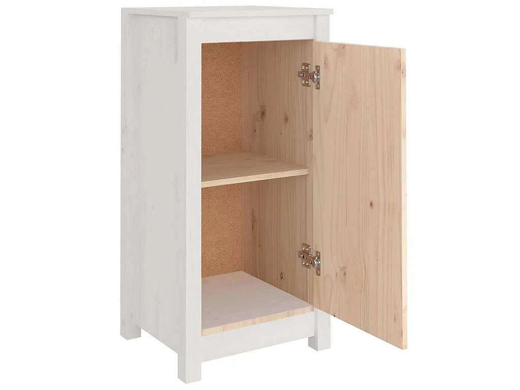 Buffets 2 pcs blanc 39x35x80 cm bois massif de pin