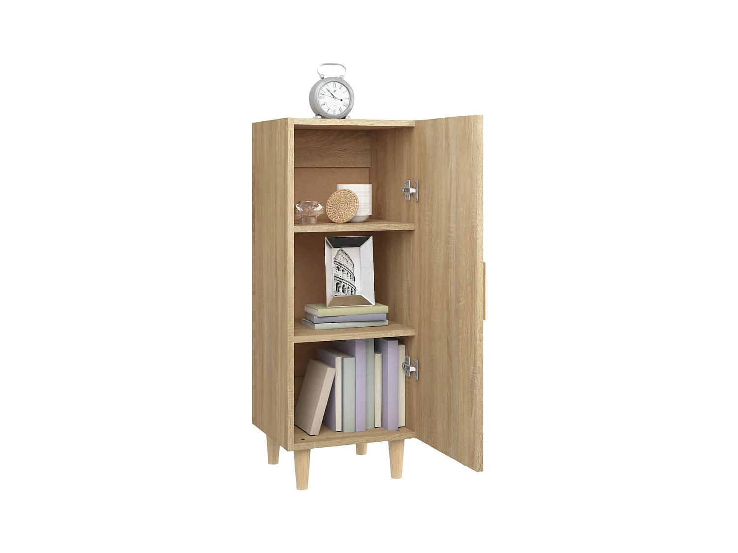 Aparador de madera contrachapada roble Sonoma 34,5x34x90 cm