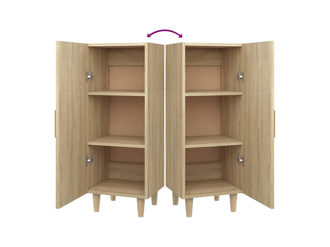 Aparador de madera contrachapada roble Sonoma 34,5x34x90 cm