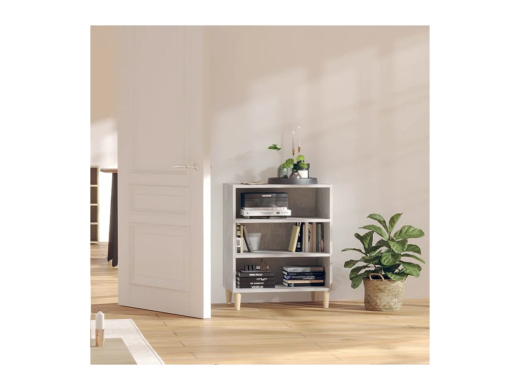 Credenza Grigio Cemento 57x35x70 cm in Legno Multistrato