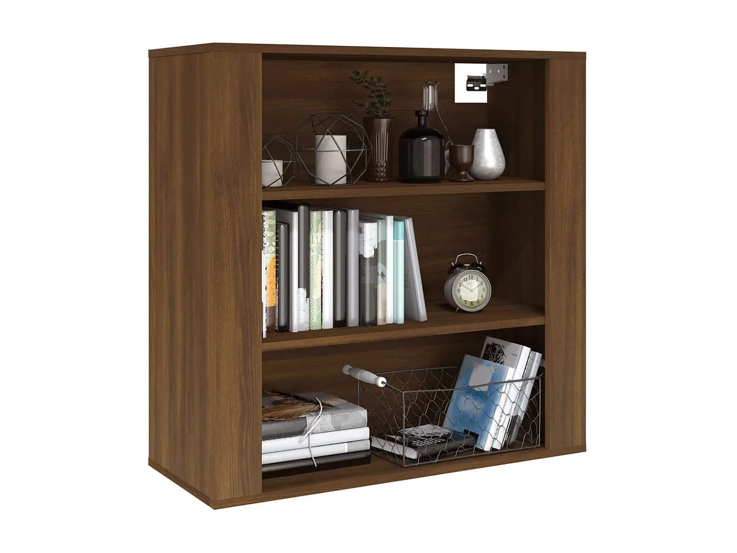 Armário parede 80x33x80 cm madeira processada carvalho castanho