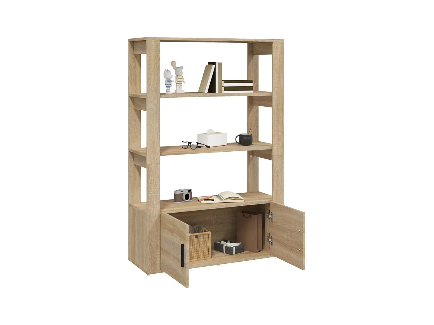 Sideboard Sonoma-Eiche 80x30x119,5 cm Holzwerkstoff