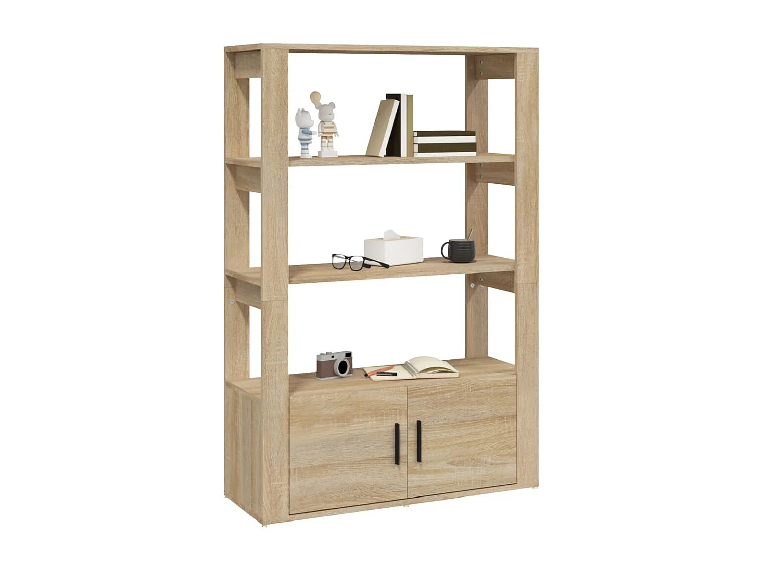 Buffet Chêne sonoma 80x30x119,5 cm Bois d'ingénierie