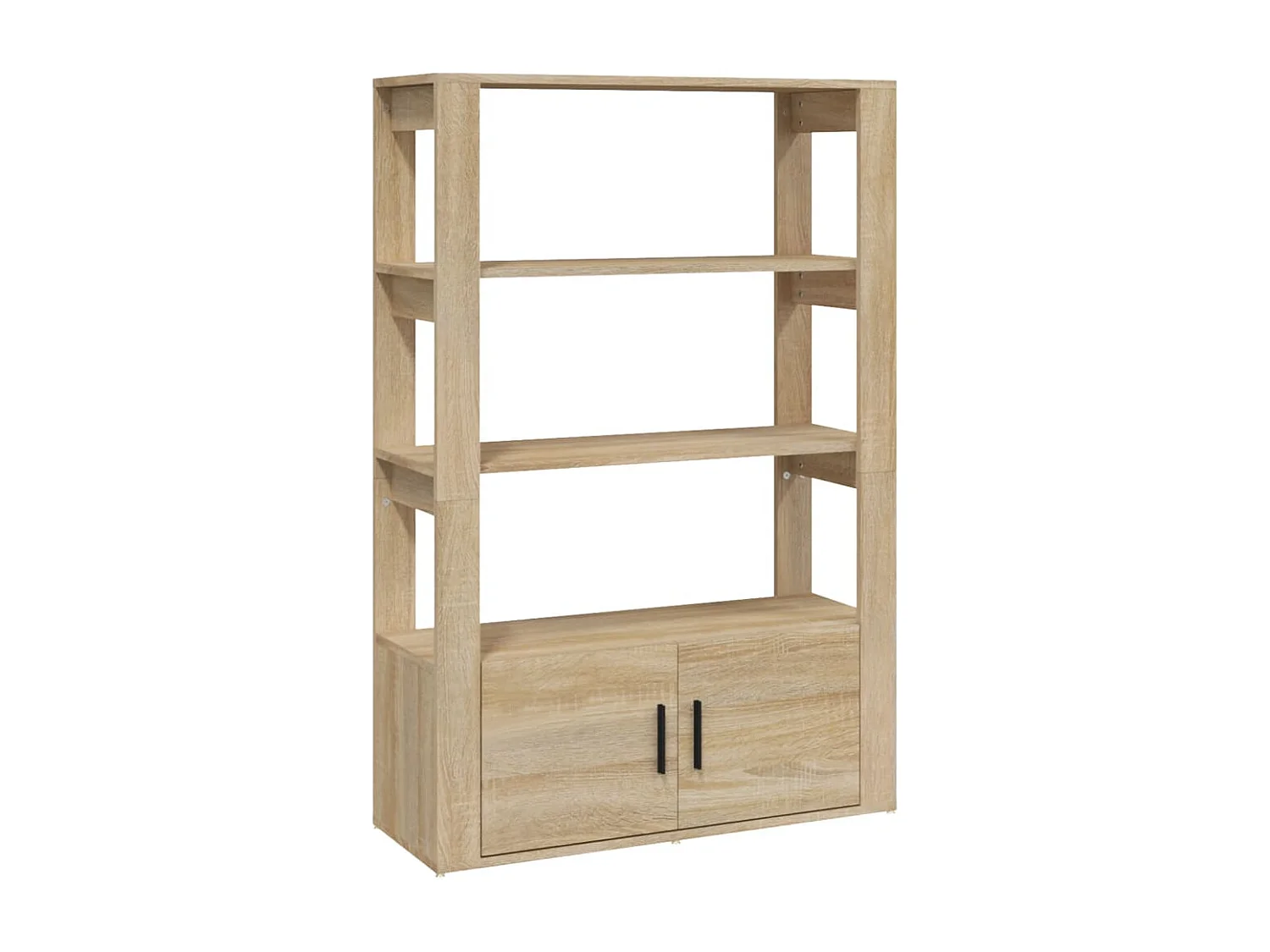Dressoir 80x30x119,5 cm bewerkt hout sonoma eikenkleurig