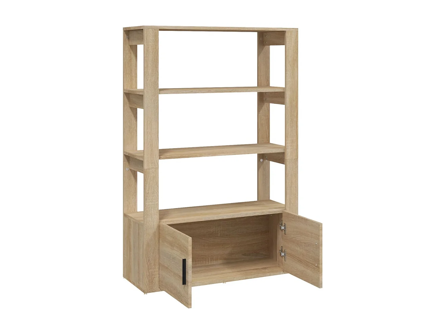 Dressoir 80x30x119,5 cm bewerkt hout sonoma eikenkleurig