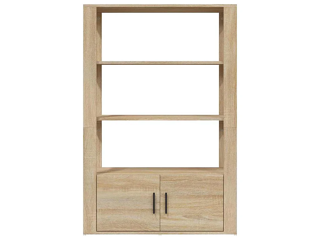Dressoir 80x30x119,5 cm bewerkt hout sonoma eikenkleurig