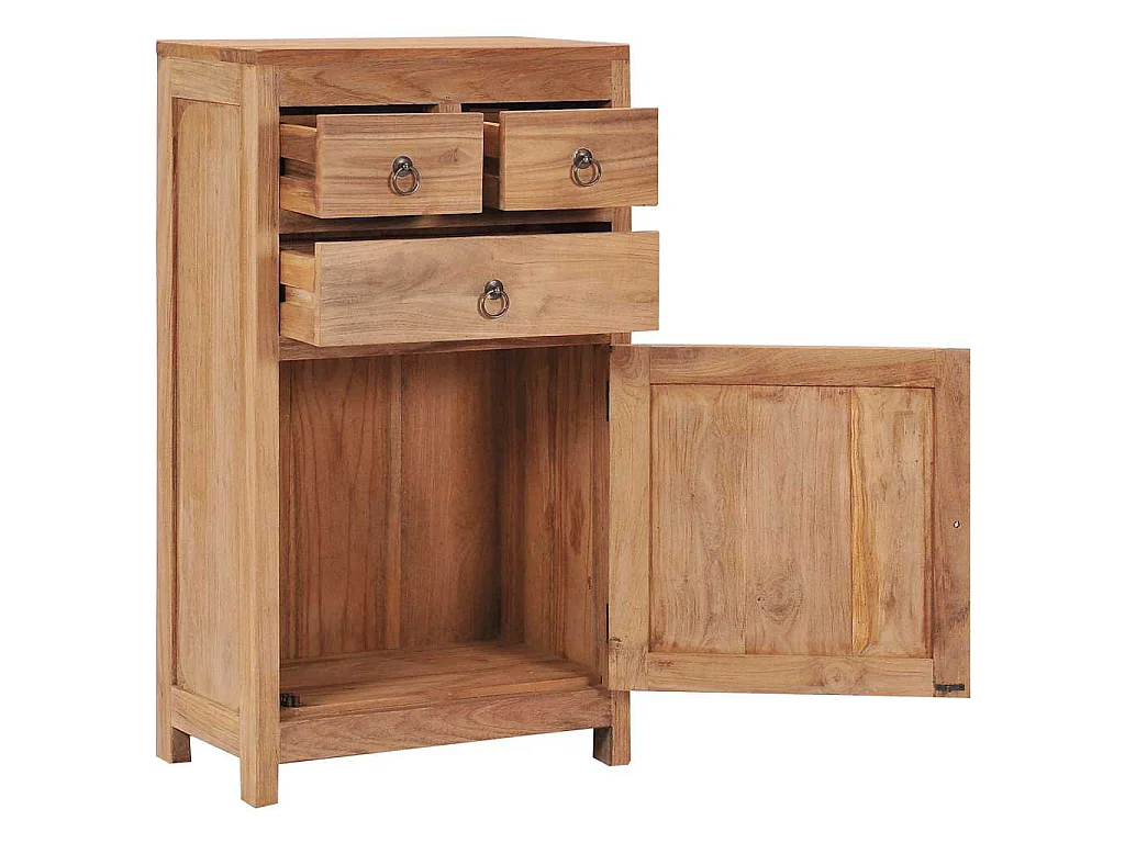 Aparador de madera maciza de teca 50x30x90 cm