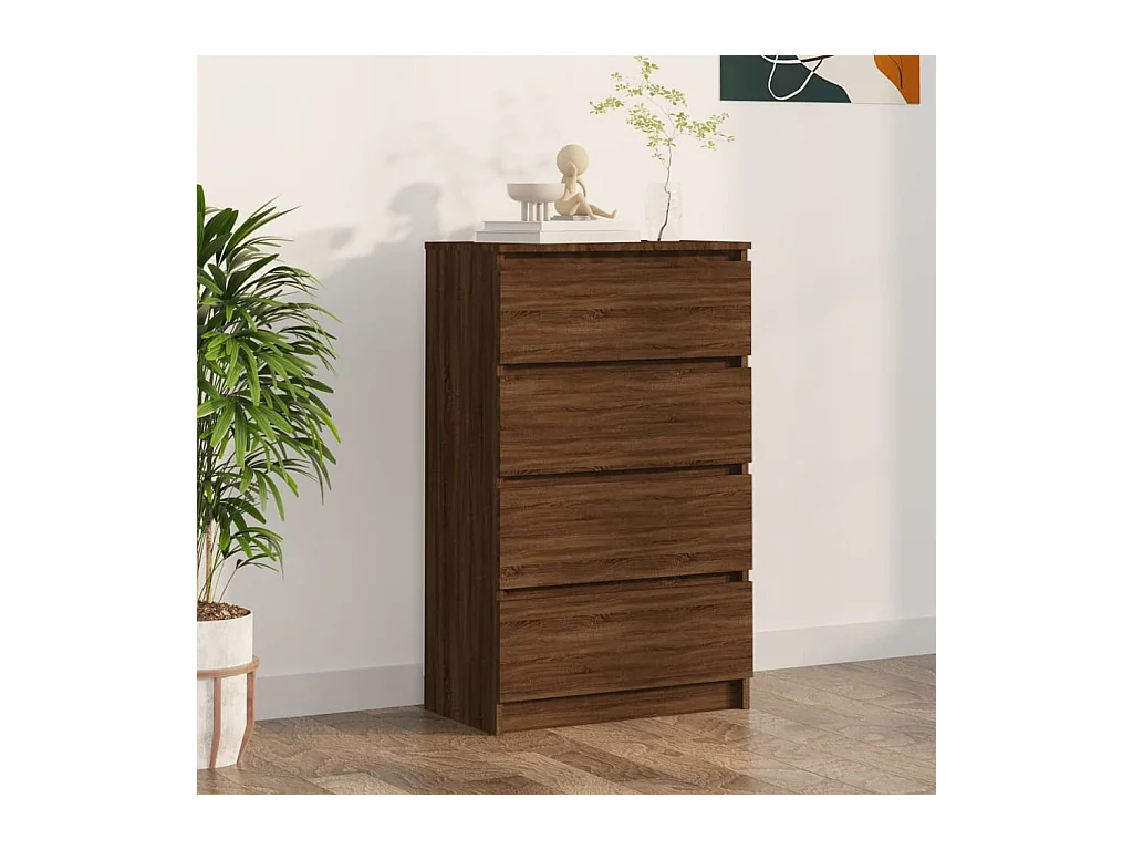 Buffet Chêne marron 60x35x98,5 cm Bois d'ingénierie