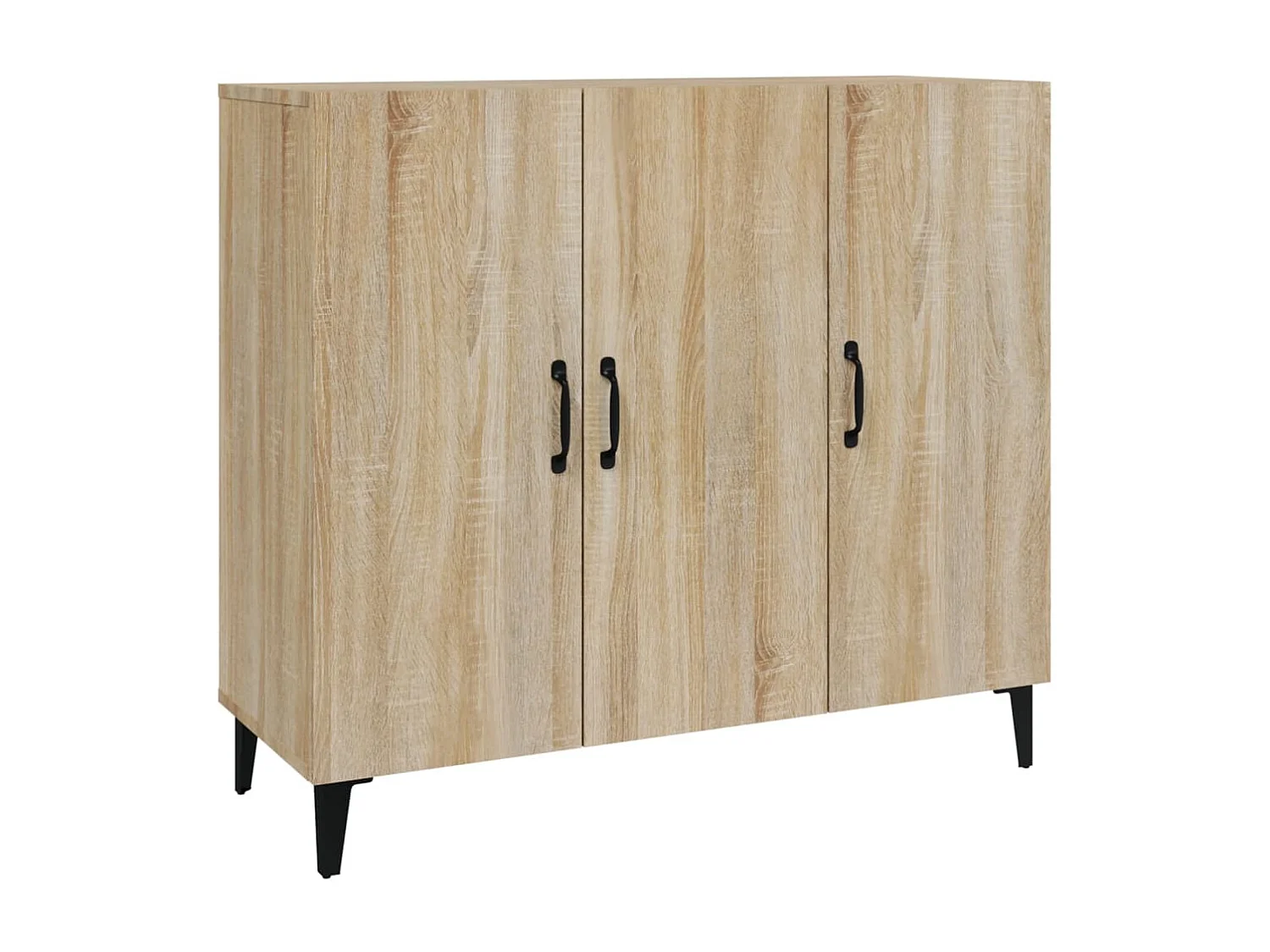 Buffet chêne sonoma 90x34x80 cm bois d'ingénierie