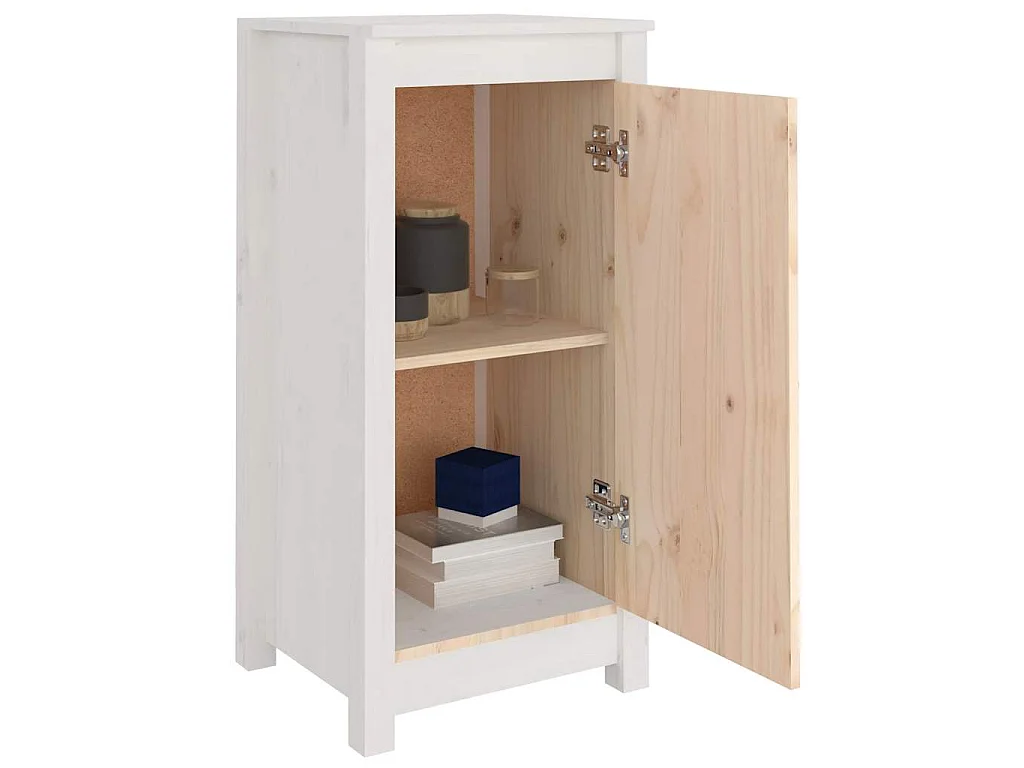 Sideboard Weiß 39x35x80 cm Massivholz Kiefer