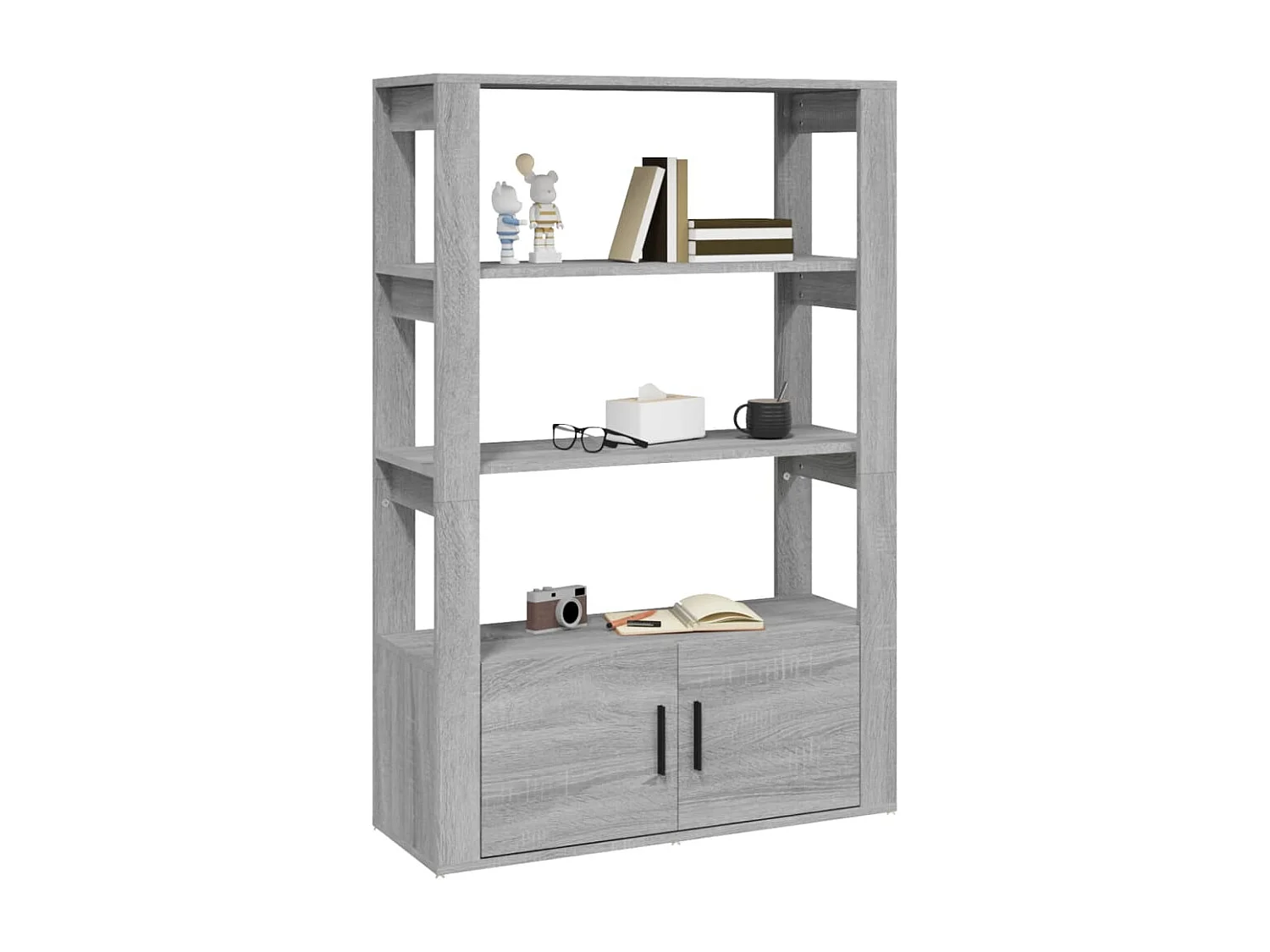 Buffet Sonoma gris 80x30x119,5 cm Bois d'ingénierie