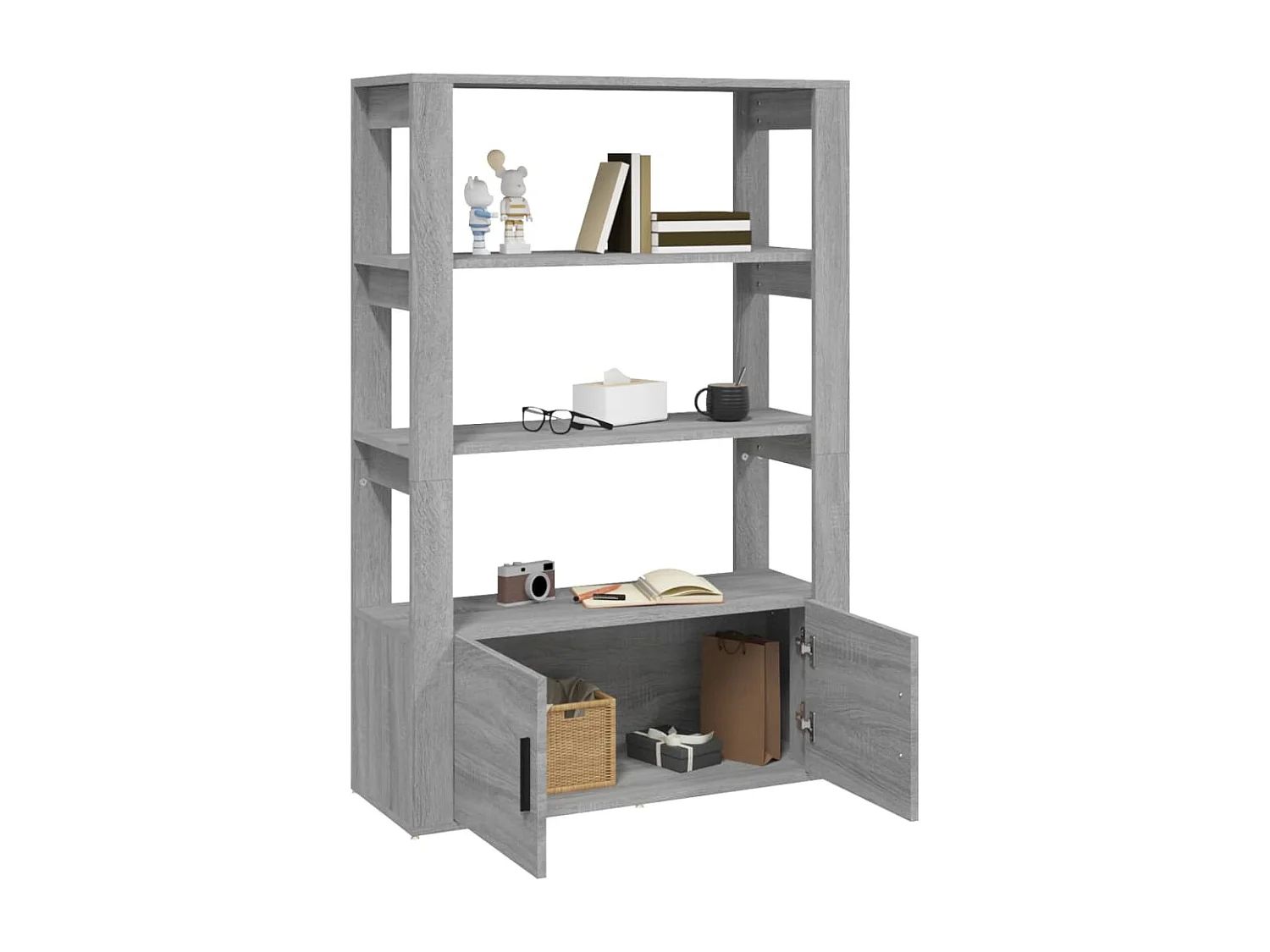 Buffet Sonoma gris 80x30x119,5 cm Bois d'ingénierie