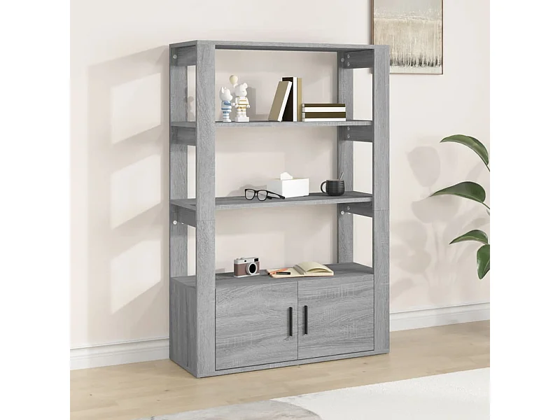 Buffet Sonoma gris 80x30x119,5 cm Bois d'ingénierie