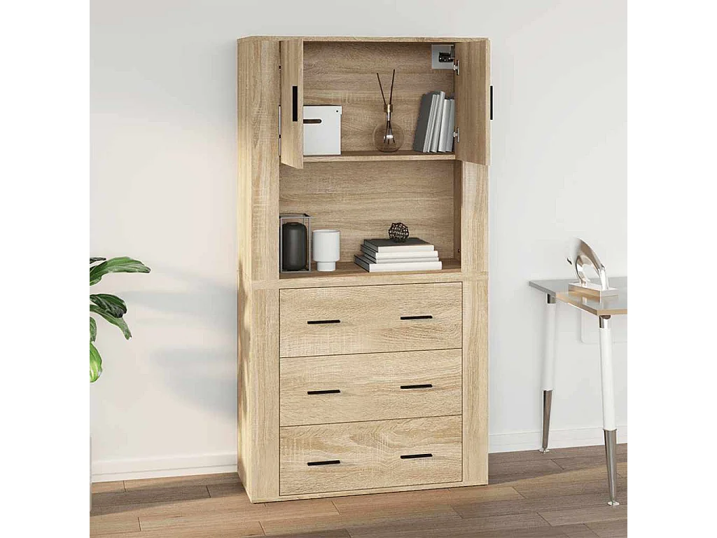 Wandschrank Sonoma-Eiche 80x33x80 cm Holzwerkstoff