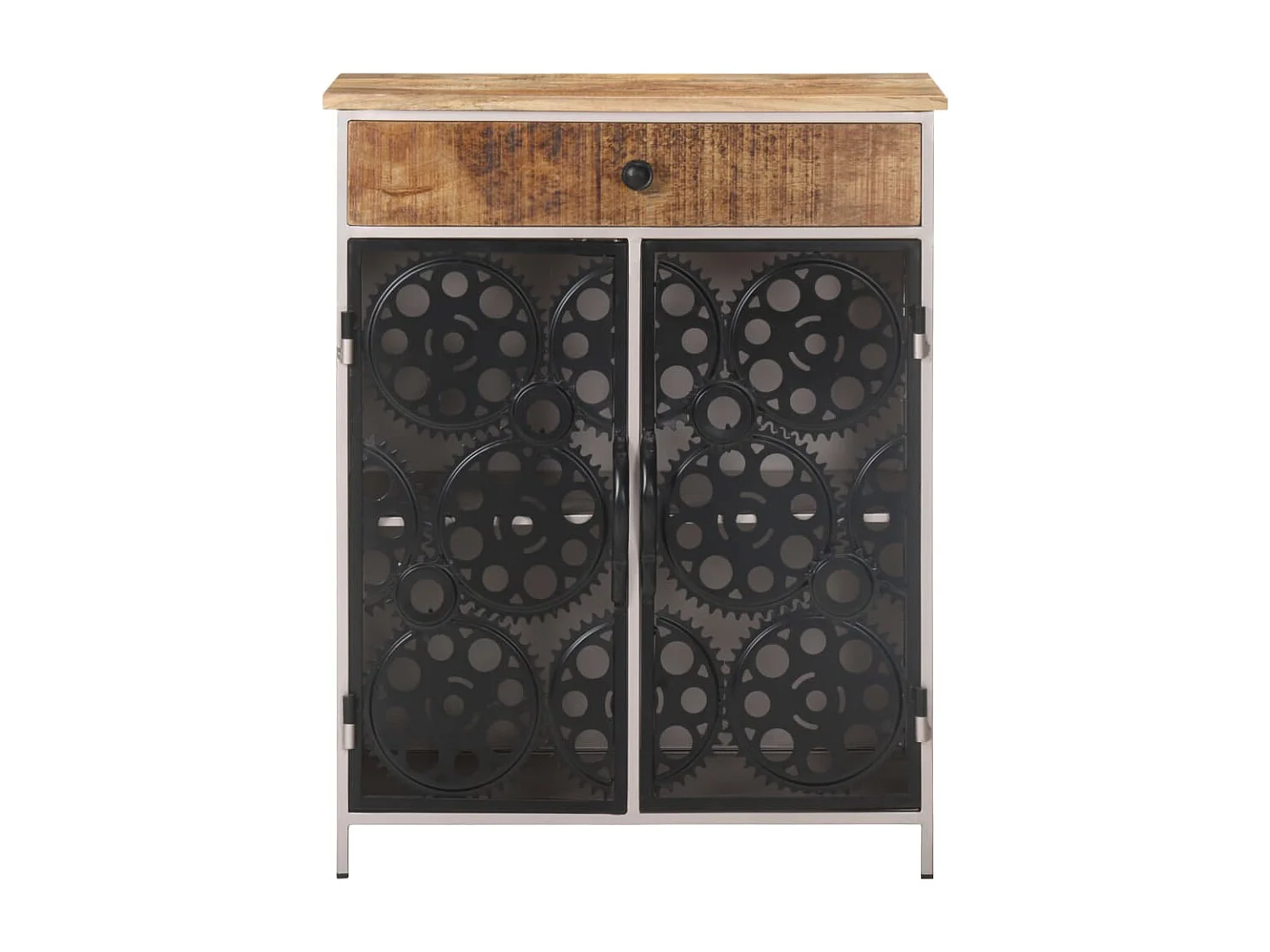 Sideboard 60x35x75 cm Raues Mangoholz & Eisen