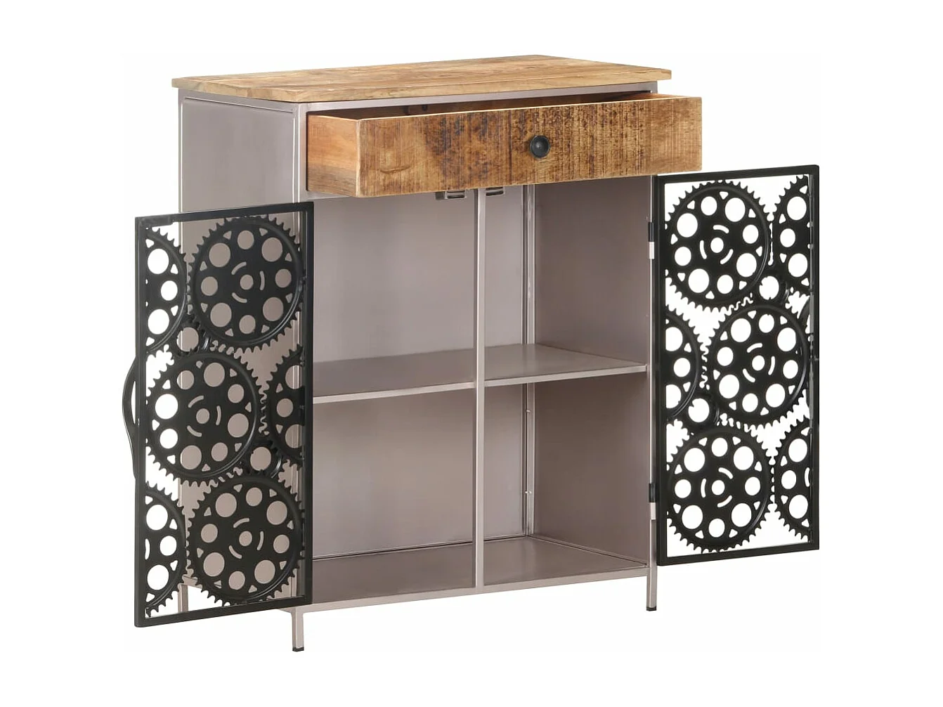 Sideboard 60x35x75 cm Raues Mangoholz & Eisen