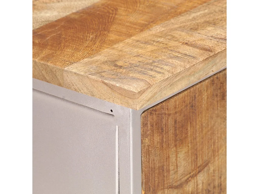 Sideboard 60x35x75 cm Raues Mangoholz & Eisen