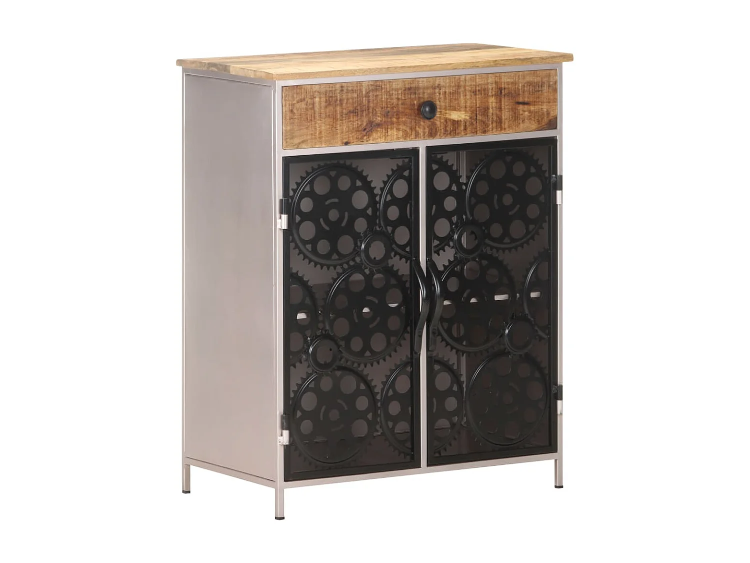 Sideboard 60x35x75 cm Raues Mangoholz & Eisen