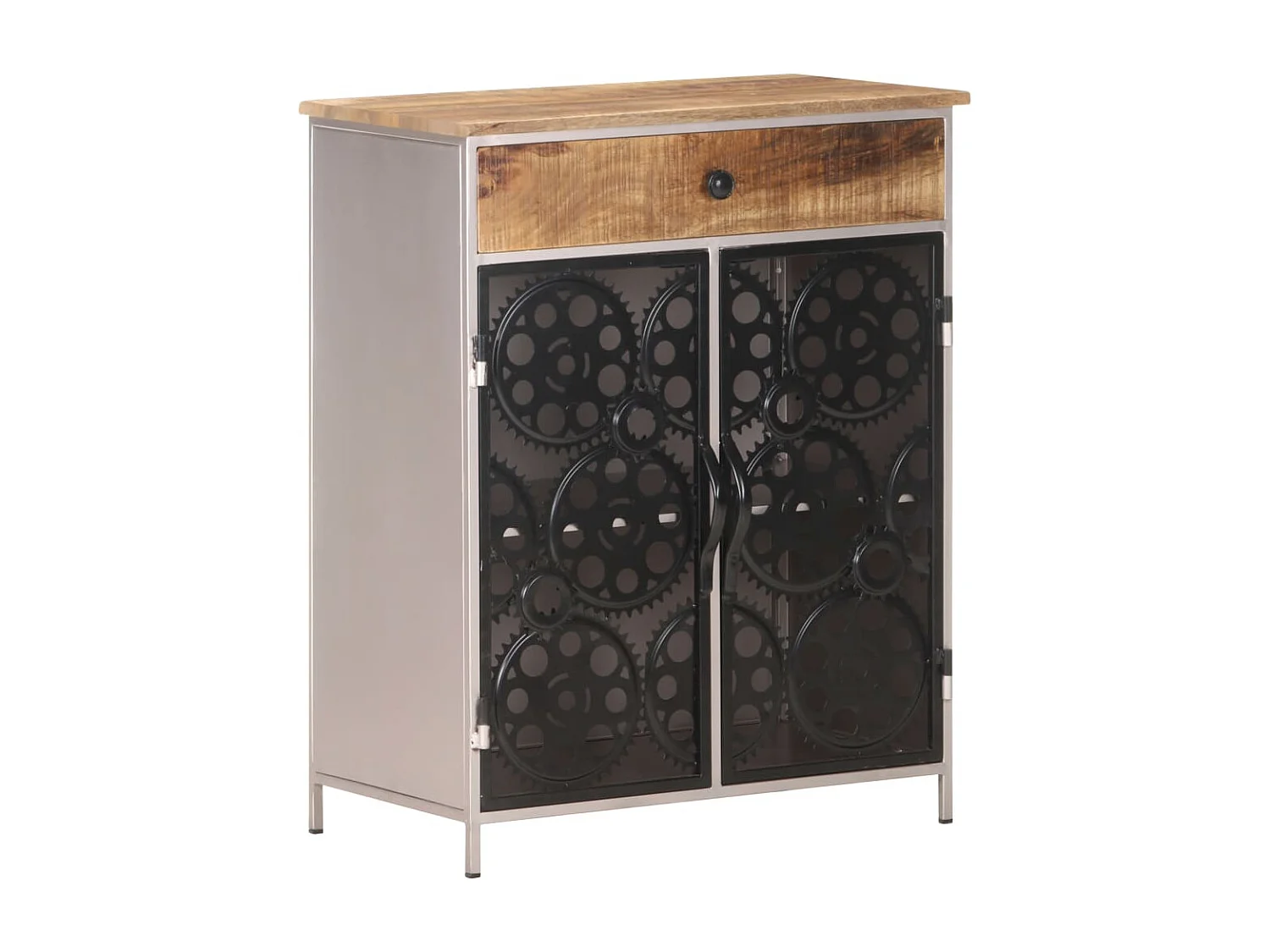 Sideboard 60x35x75 cm Raues Mangoholz & Eisen