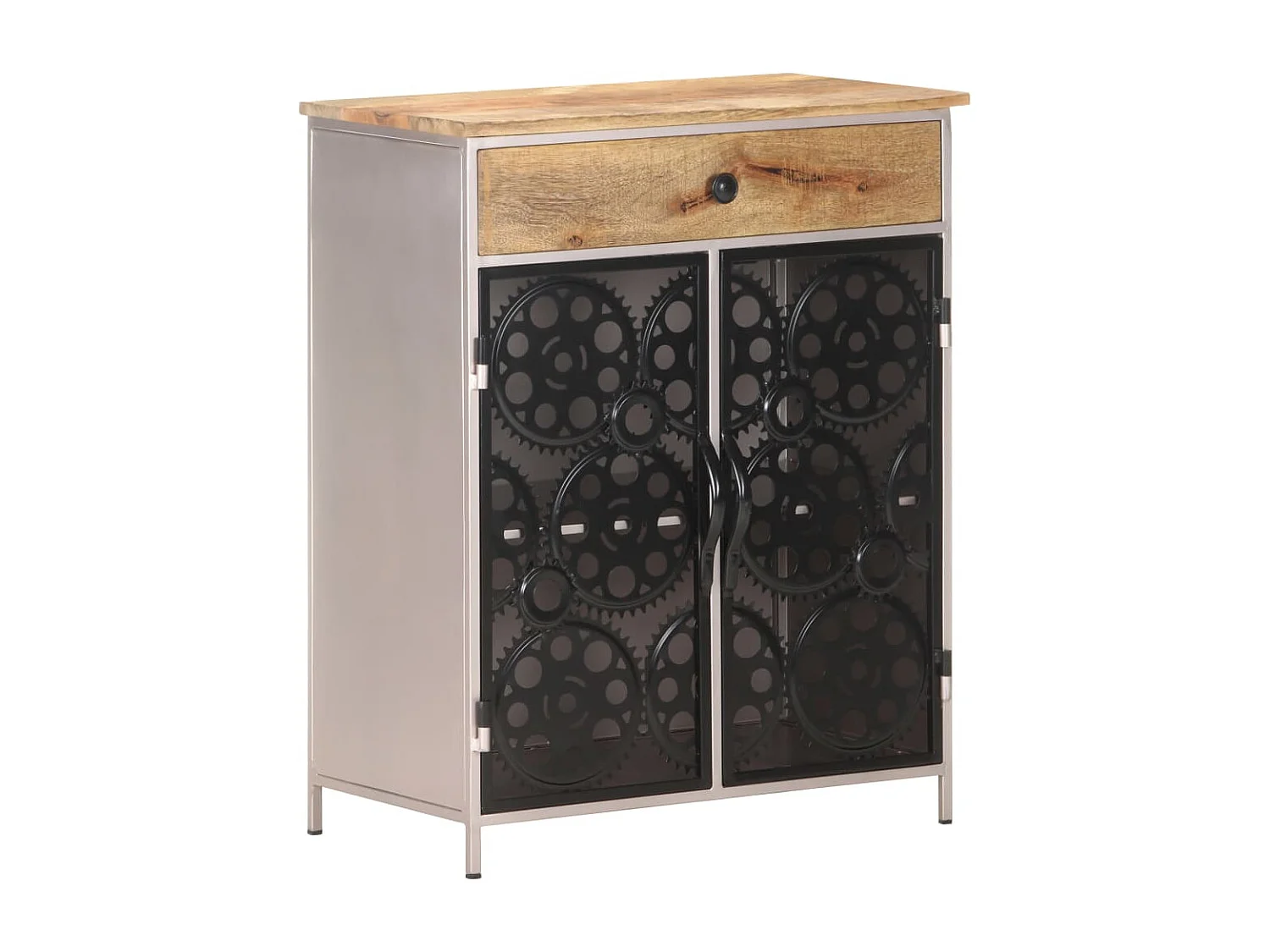 Sideboard 60x35x75 cm Raues Mangoholz & Eisen