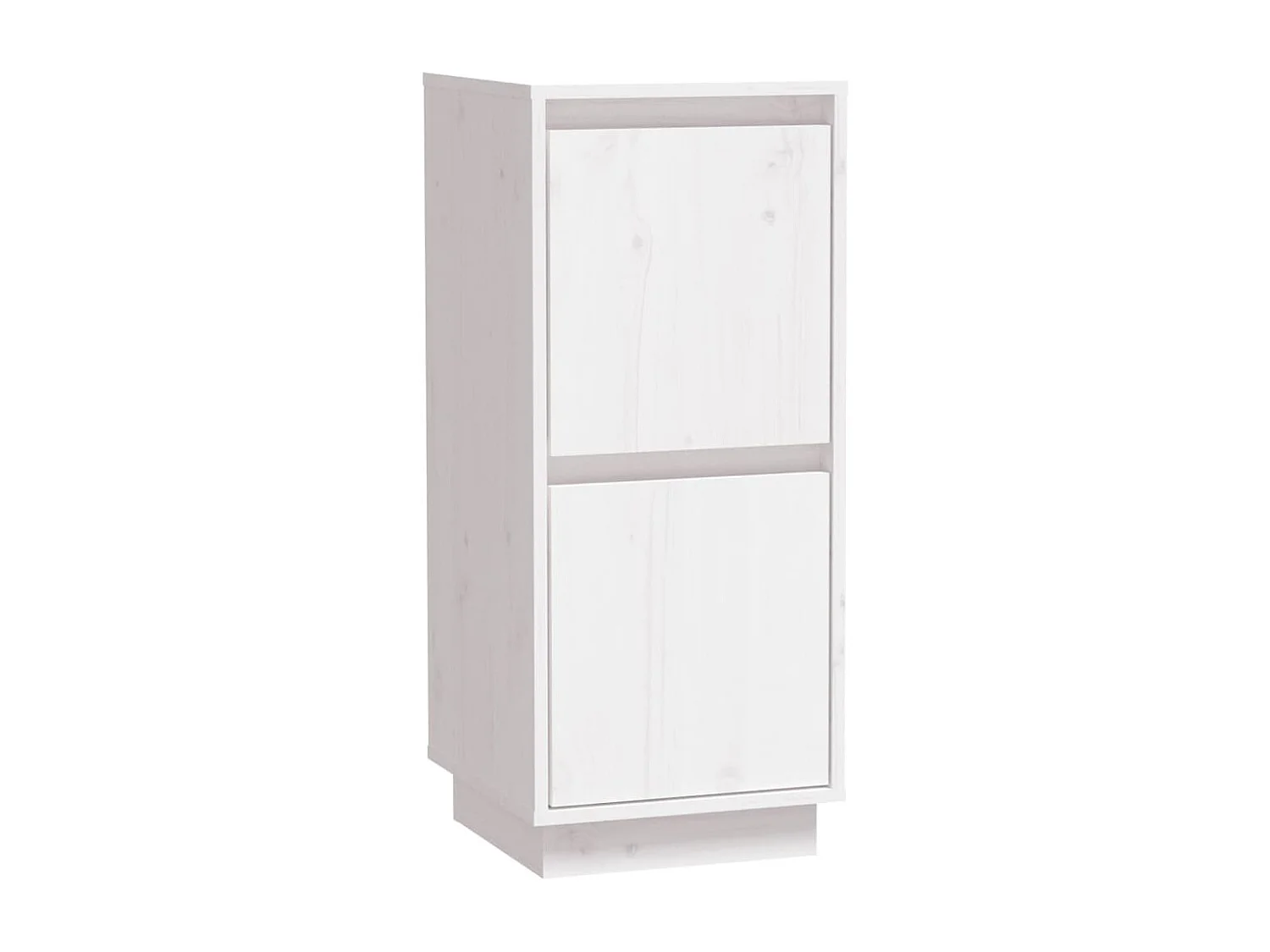 Buffet Blanc 31,5x34x75 cm Bois massif de pin