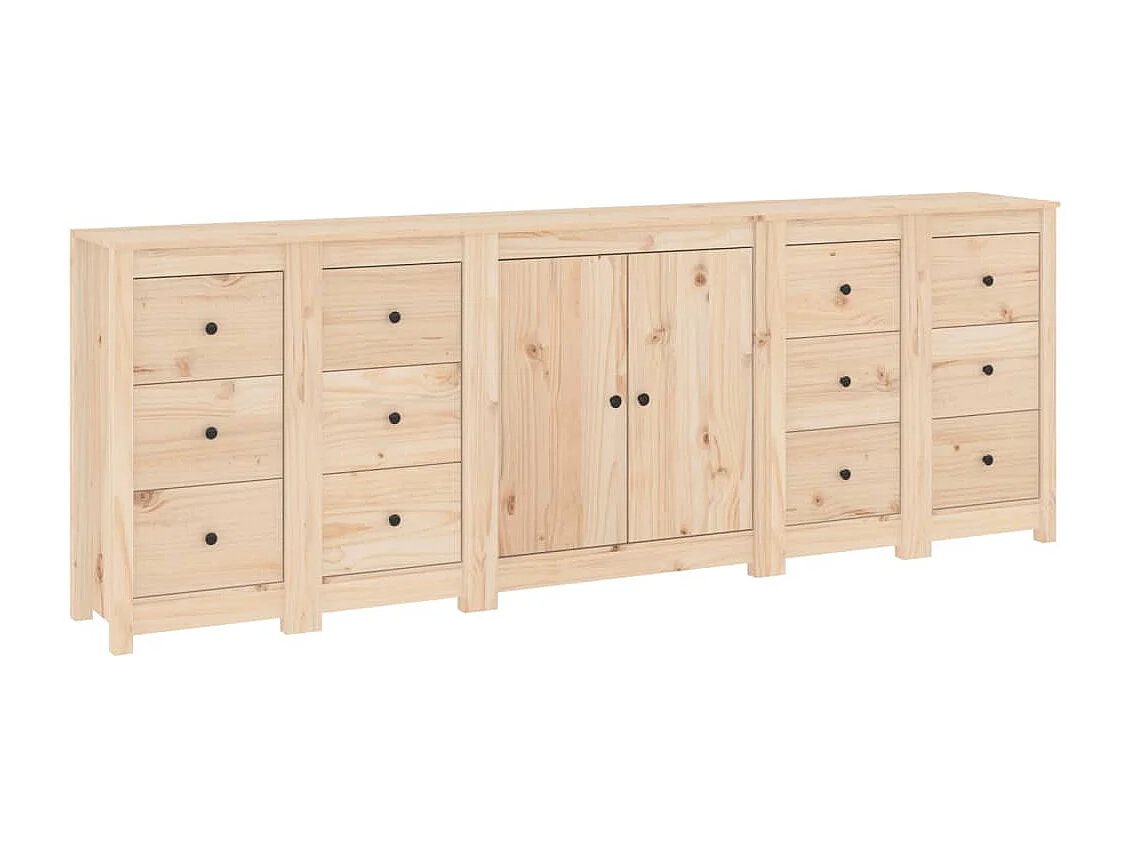 Dressoir 230x35x80 cm massief grenenhout