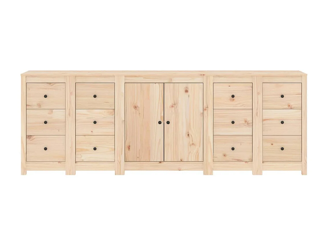 Dressoir 230x35x80 cm massief grenenhout