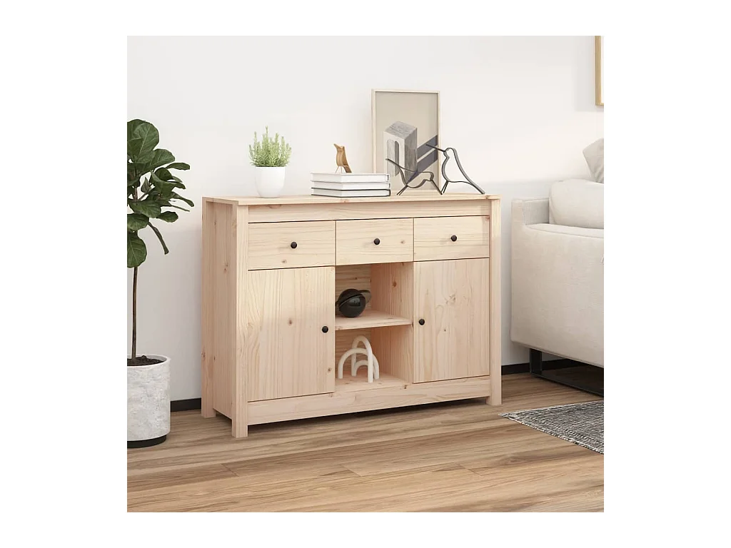 Dressoir 100x35x74,5 cm massief grenenhout