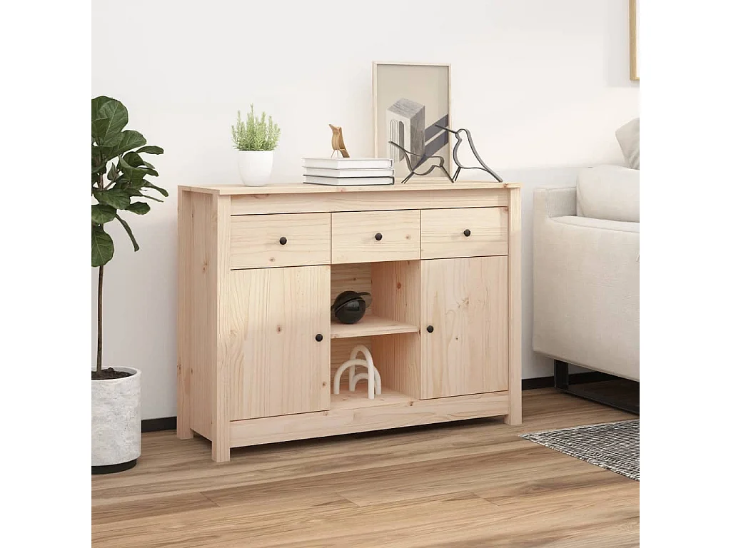 Buffet 100x35x74,5 cm Bois massif de pin