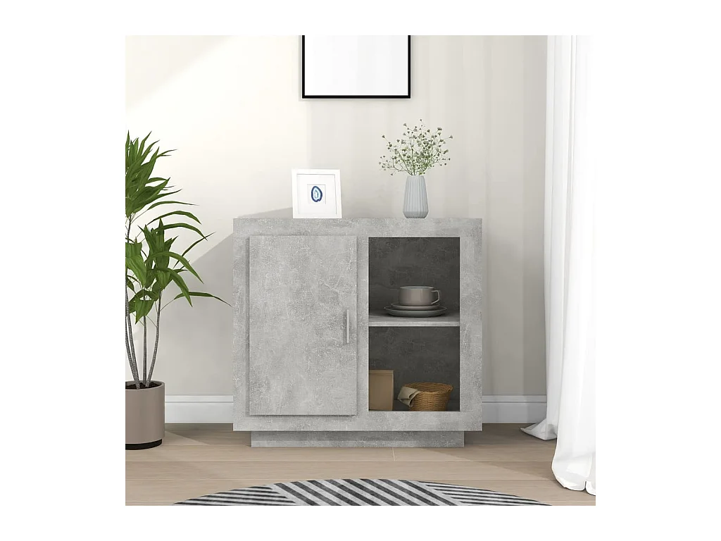 Buffet Gris béton 80x40x75 cm