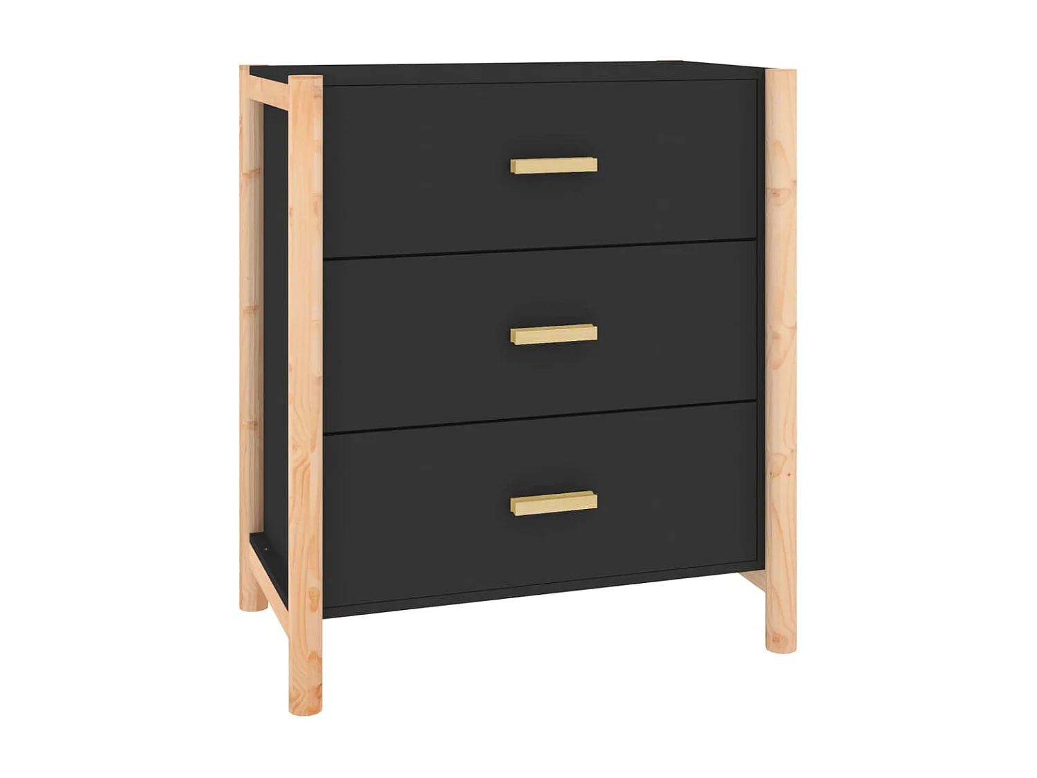 Aparador 62x38x70 cm derivados de madeira preto