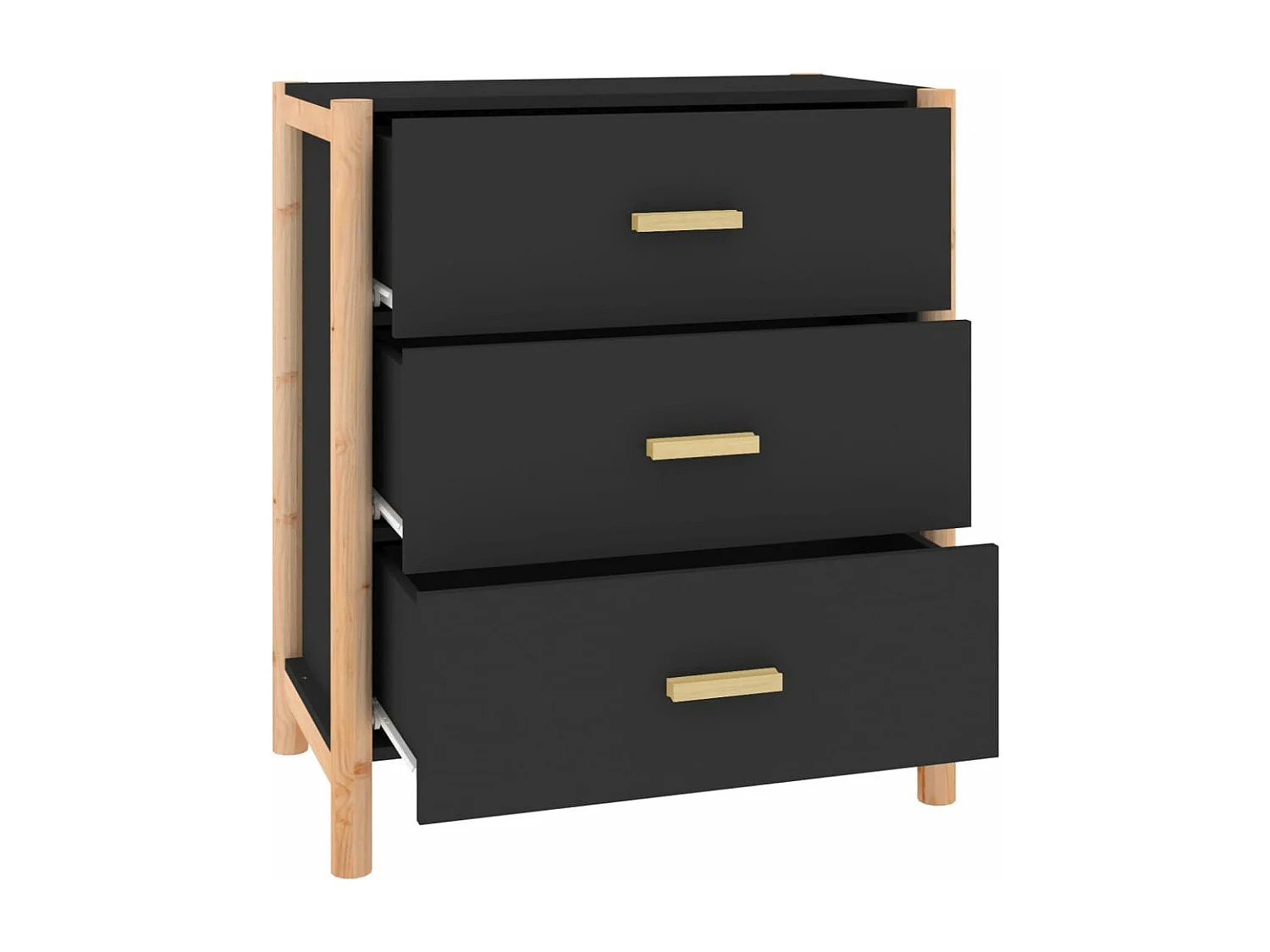 Aparador 62x38x70 cm derivados de madeira preto