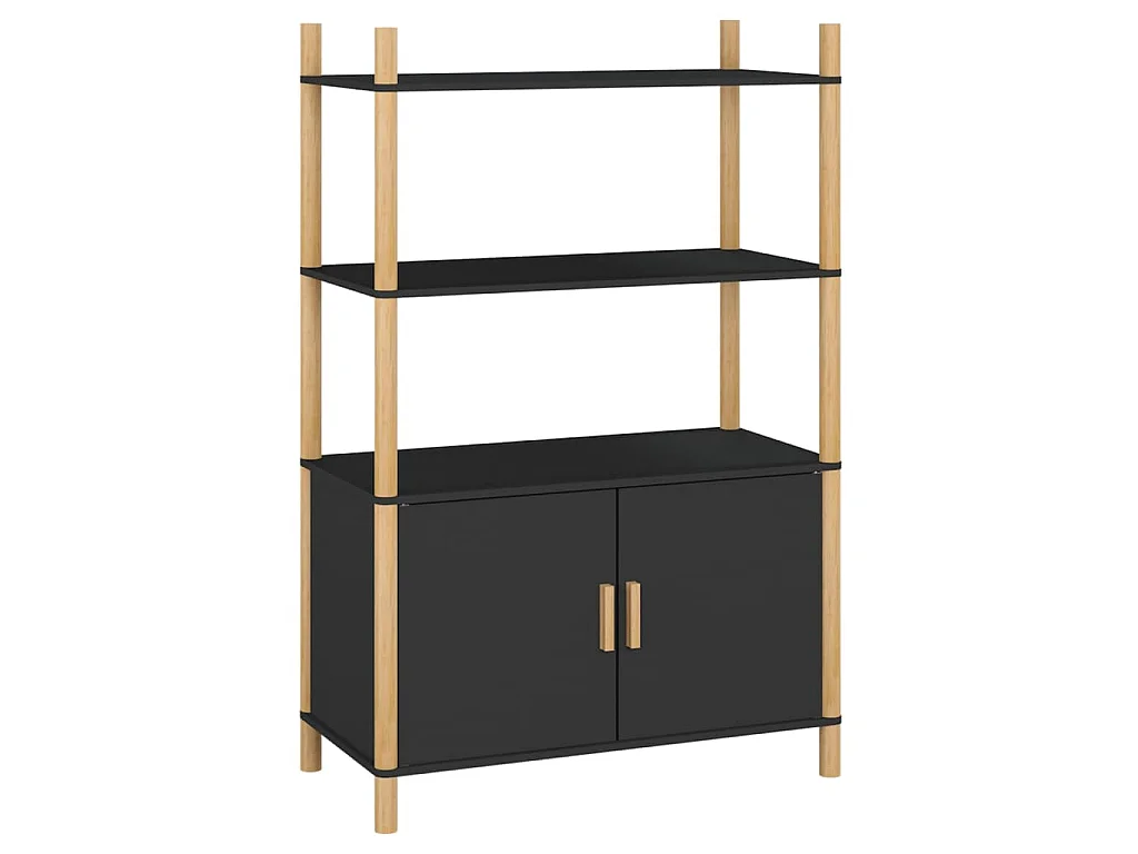 Buffet haut Noir 80x40x121 cm Bois d'ingénierie