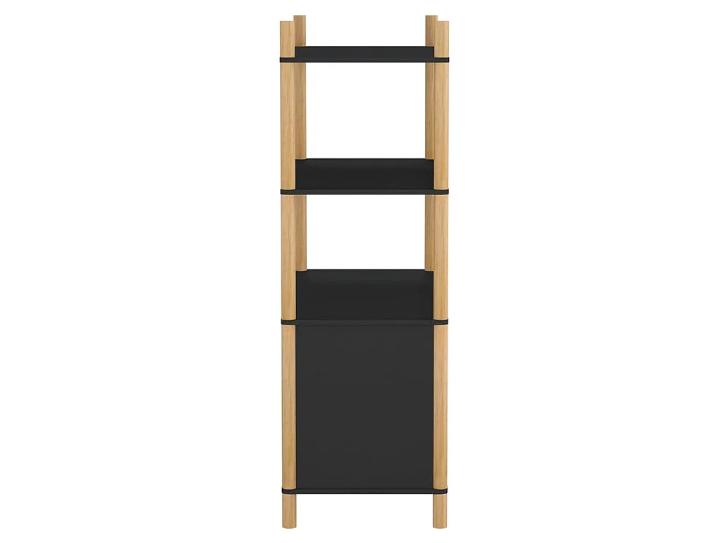 Buffet haut Noir 80x40x121 cm Bois d'ingénierie