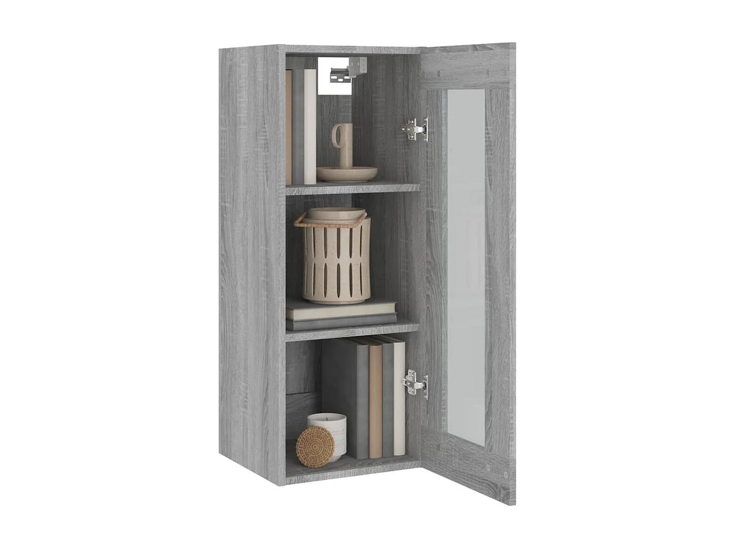 Wandkast 34,5x34x90 cm grijs sonoma eikenkleurig