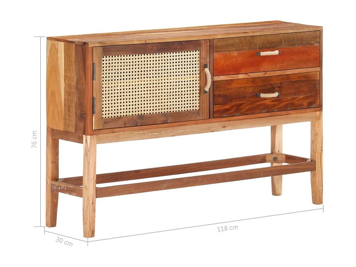 Buffet 118x30x76 cm Bois de récupération massif