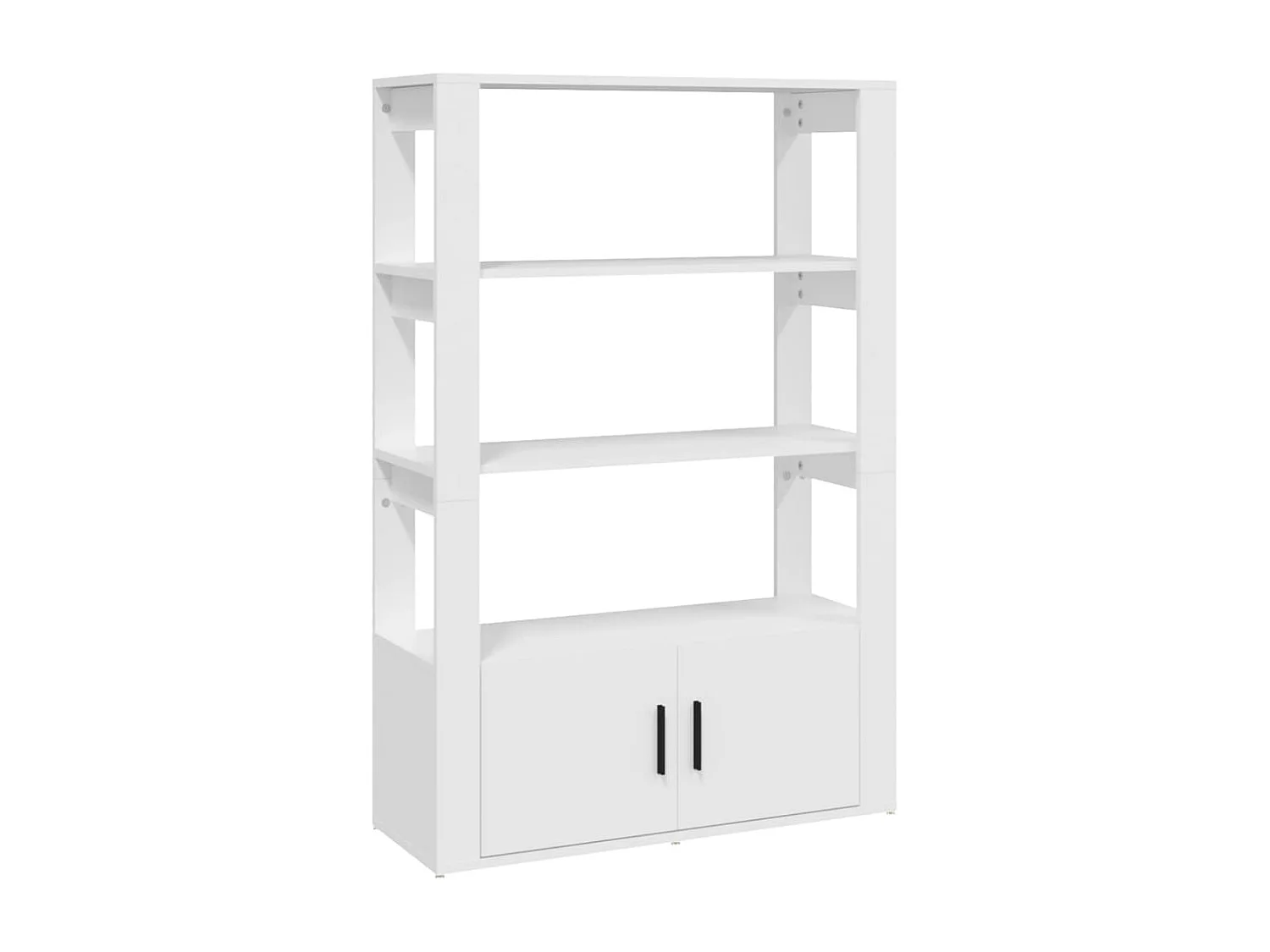 Buffet Blanc 80x30x119,5 cm Bois d'ingénierie