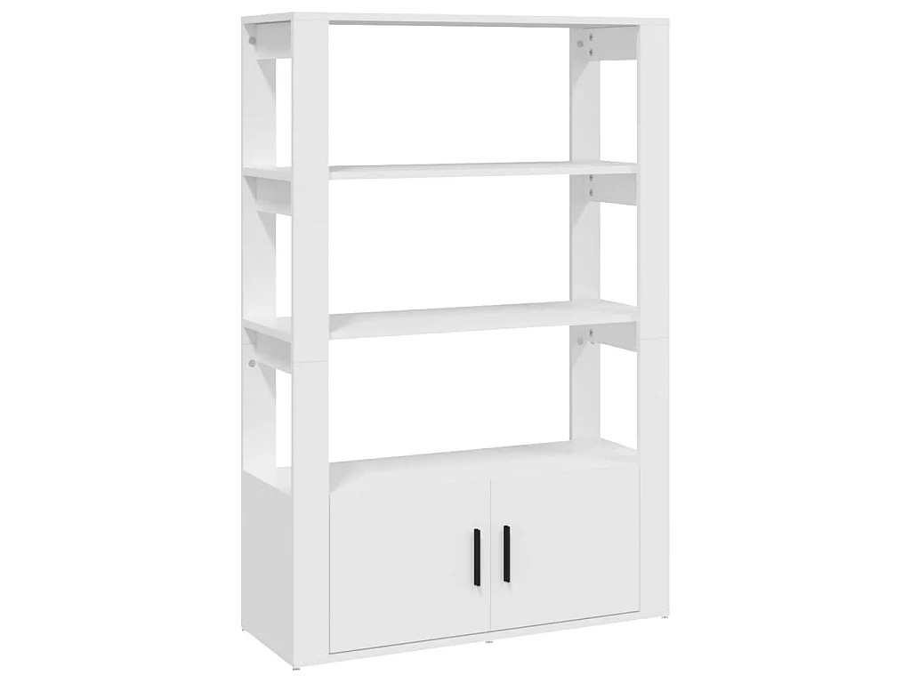 Credenza Bianca 80x30x119,5 cm in Legno Multistrato