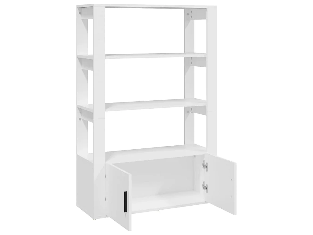 Credenza Bianca 80x30x119,5 cm in Legno Multistrato