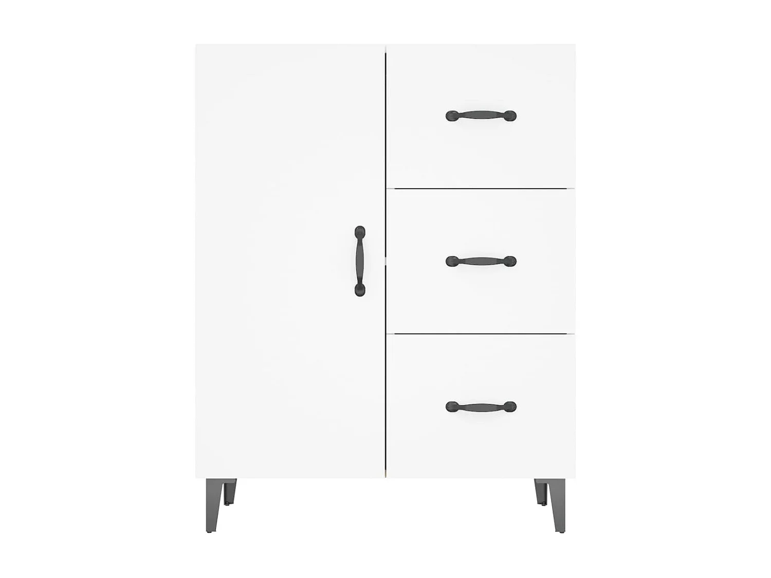 Buffet blanc 69,5x34x90 cm bois d'ingénierie