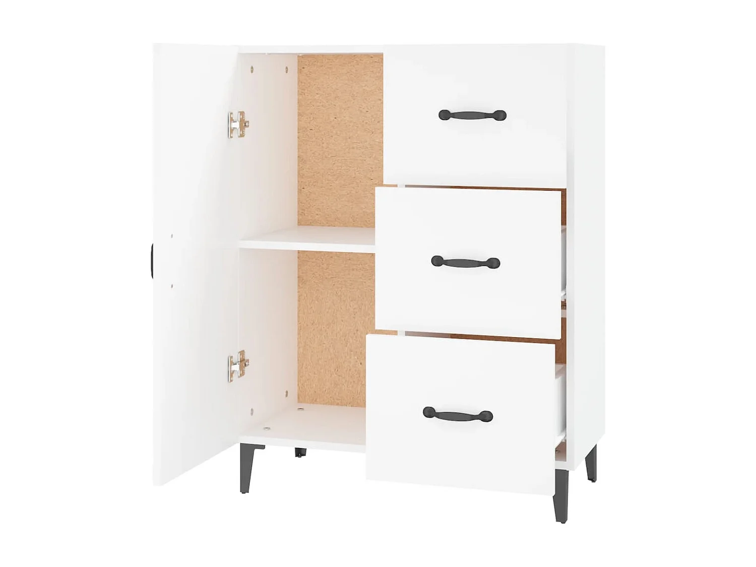 Sideboard Weiß 69,5x34x90 cm Holzwerkstoff