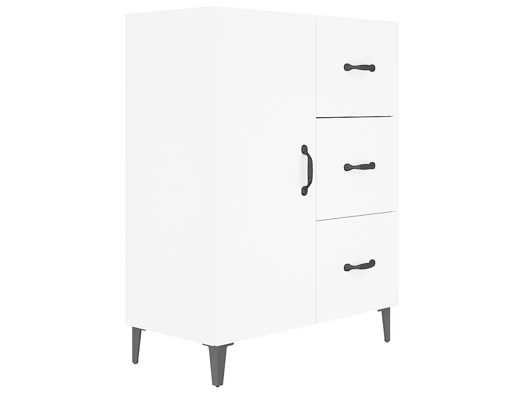 Dressoir 69,5x34x90 cm bewerkt hout wit