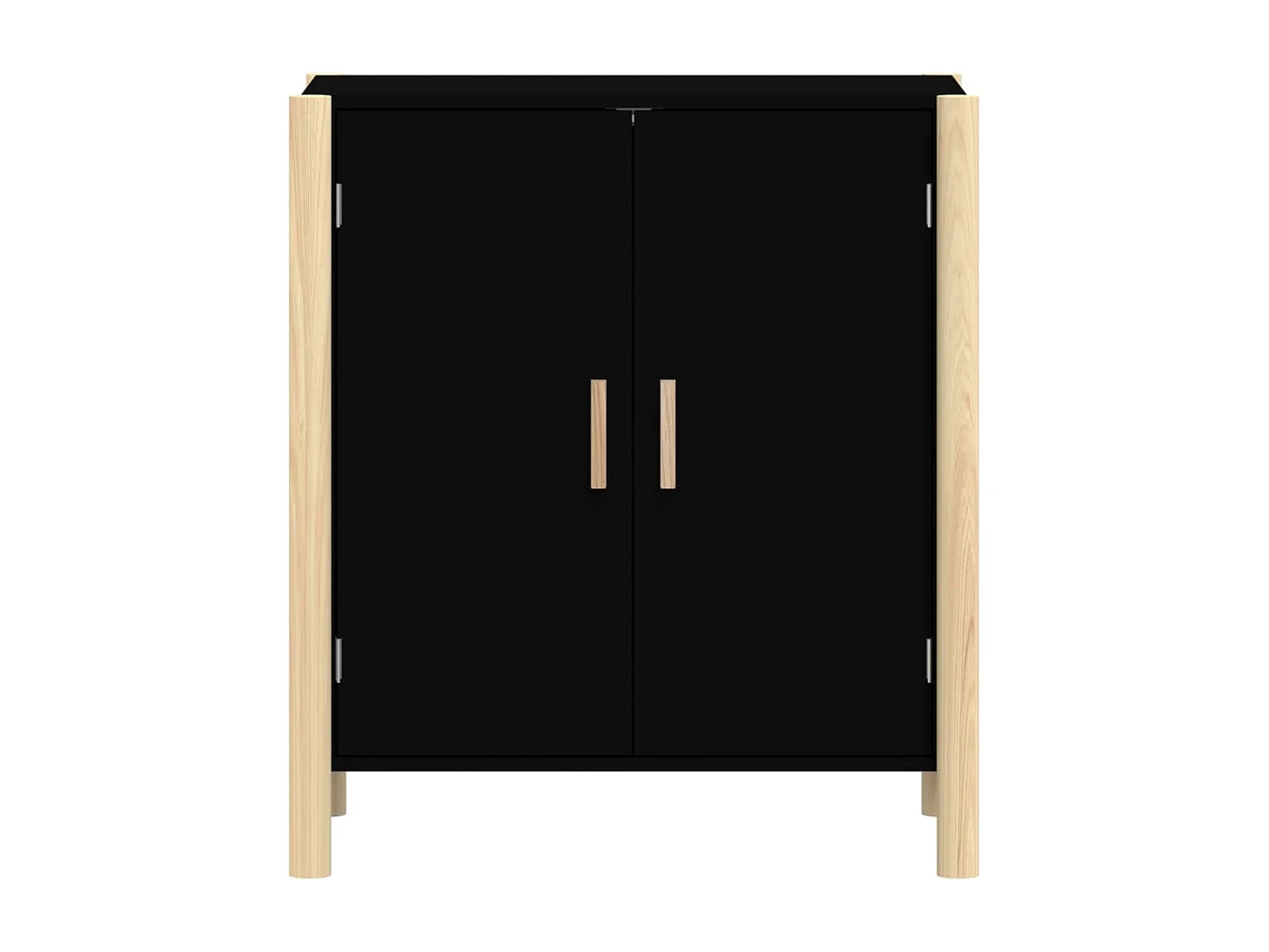 Buffet Noir 62x38x70 cm Bois d'ingénierie