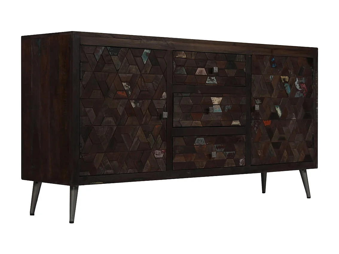 Buffet Bois de récupération solide 160x40x80 cm