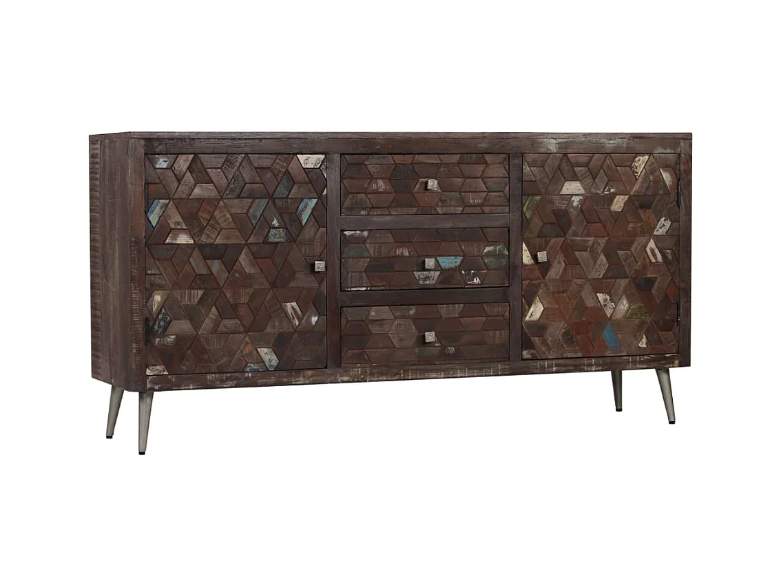 Buffet Bois de récupération solide 160x40x80 cm