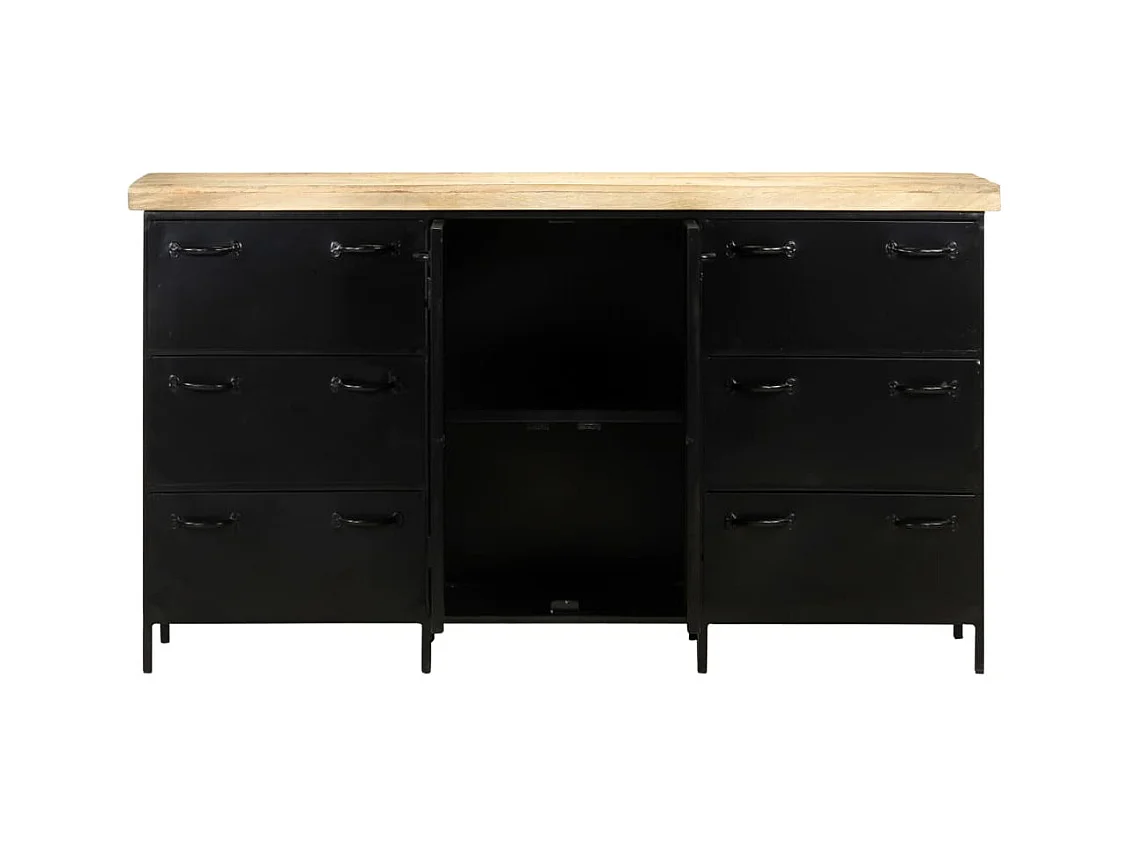 Buffet 140x38x76 cm Bois de manguier brut