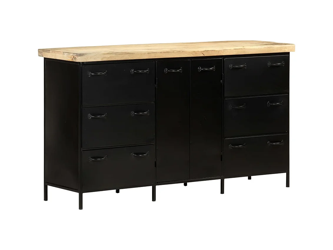Buffet 140x38x76 cm Bois de manguier brut