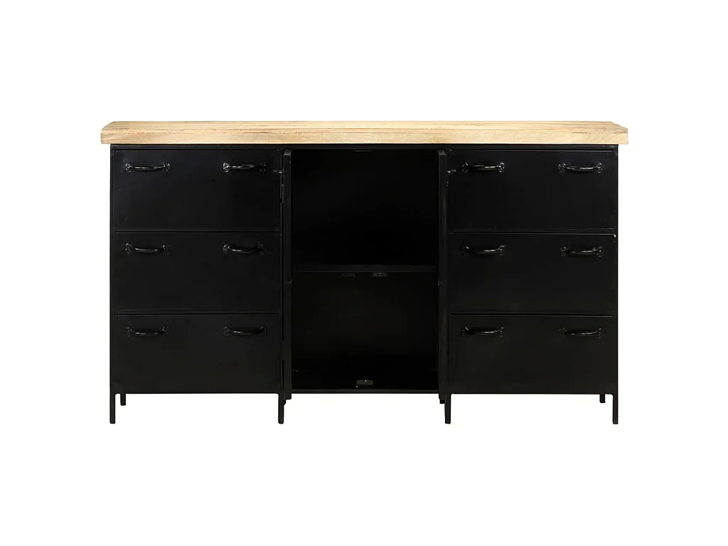 Dressoir 140x38x76 cm ruw mangohout