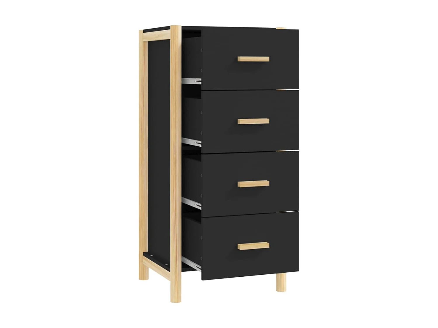 Buffet haut Noir 42x38x90 cm Bois d'ingénierie